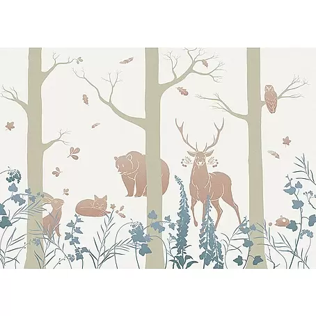 Komar Ink Fototapete Forest Animals