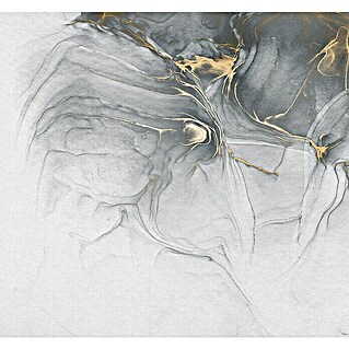 Komar Raw Fototapete Ink Gold Fluid (6 -tlg., B x H: 300 x 280 cm, Vlies)