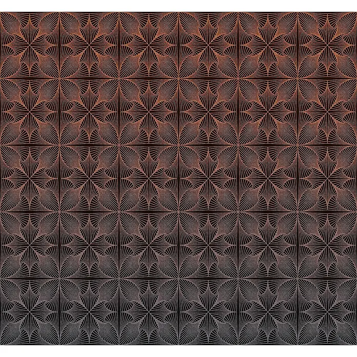 Komar Ink Fototapete Energico - 6 -tlg., B x H: 300 x 280 cm, Vlies - Elegantes Muster mit sich überlappenden Kreisen und Farbverläufen, ideal für stilvolle Hintergründe und Textilien.