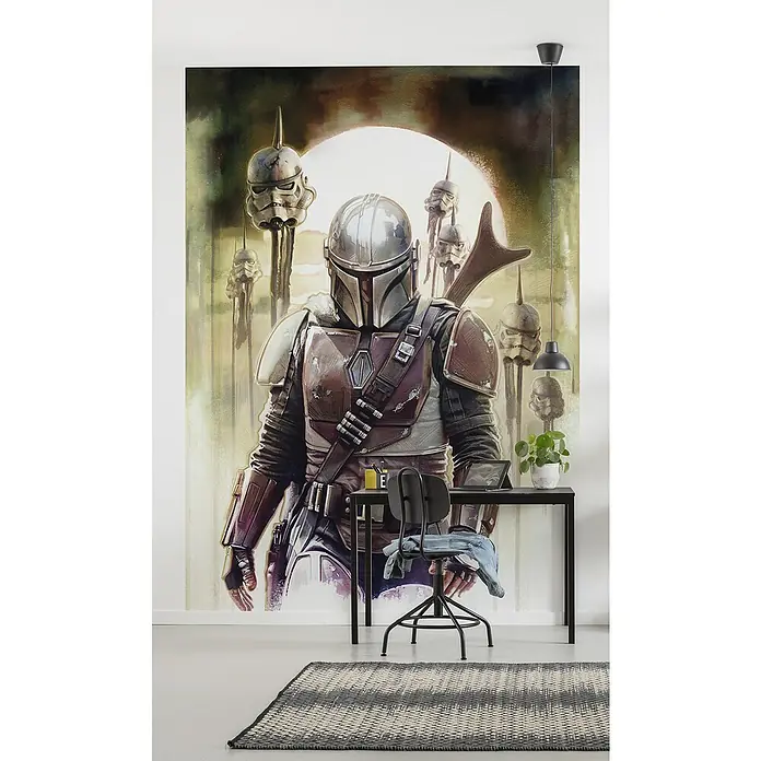 Komar Star Wars Fototapete The Mandalorian Big Impaler - 4 -tlg., B x H: 200 x 280 cm, Vlies - Wandbild mit dem Mandalorianer-Motiv. Dekorieren Sie Ihr Zuhause mit diesem einzigartigen Wandbild, das jeden Raum aufwertet.