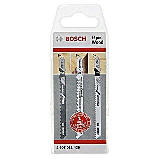 Bosch Set listova za pilu Wood (Drvo, T-završetak, 15 -dij.)