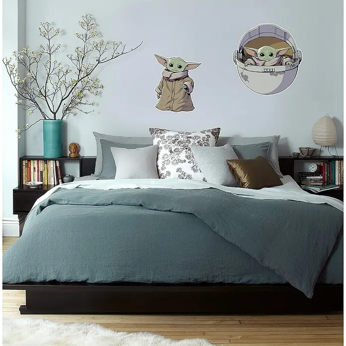 Komar Star Wars Dekosticker The Child - 2 -tlg., 70 x 50 cm - Schlafzimmer mit Baby Yoda Wandaufklebern.