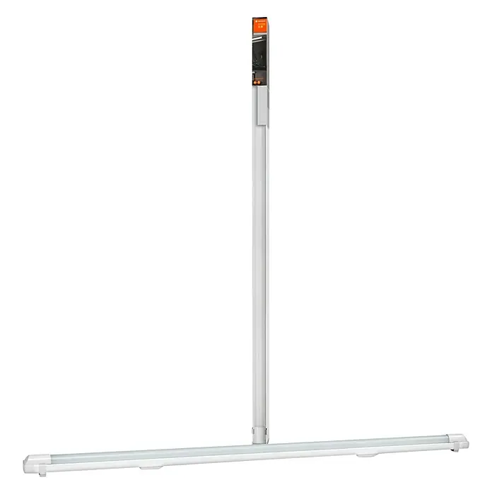 Ledvance LED-Lichtleiste Power BattenL x B x H: 120 x 4,1 x 4,8 cm, Lichtfarbe: Warmweiß, 24 W, 220 V - 240 V - Eine Abbildung einer modernen LED-Leuchte in Weiß, perfekt für die Beleuchtung von Arbeitsbereichen oder zur Akzentuierung von Räumen.