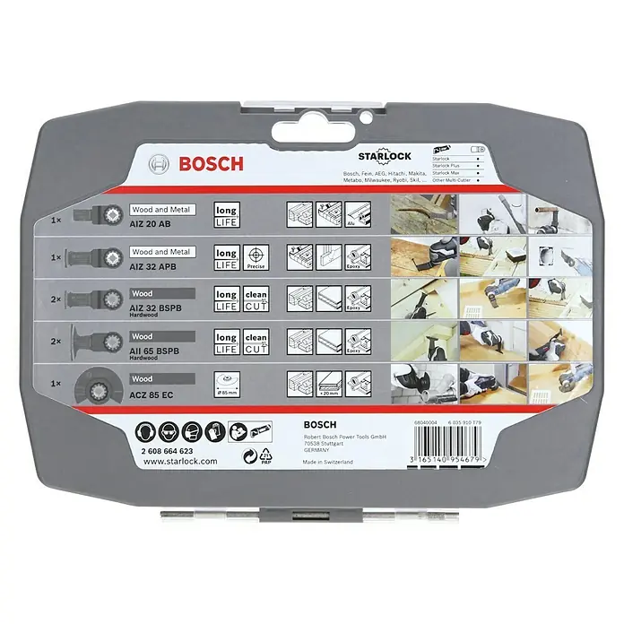 Bosch Zubehör-Set Best of Wood - 7 Stk., 7 -tlg. - Bosch Starlock Sägeblätter-Set: Vielseitiges Set für Holz und Metall mit langer Lebensdauer für saubere Schnitte.
