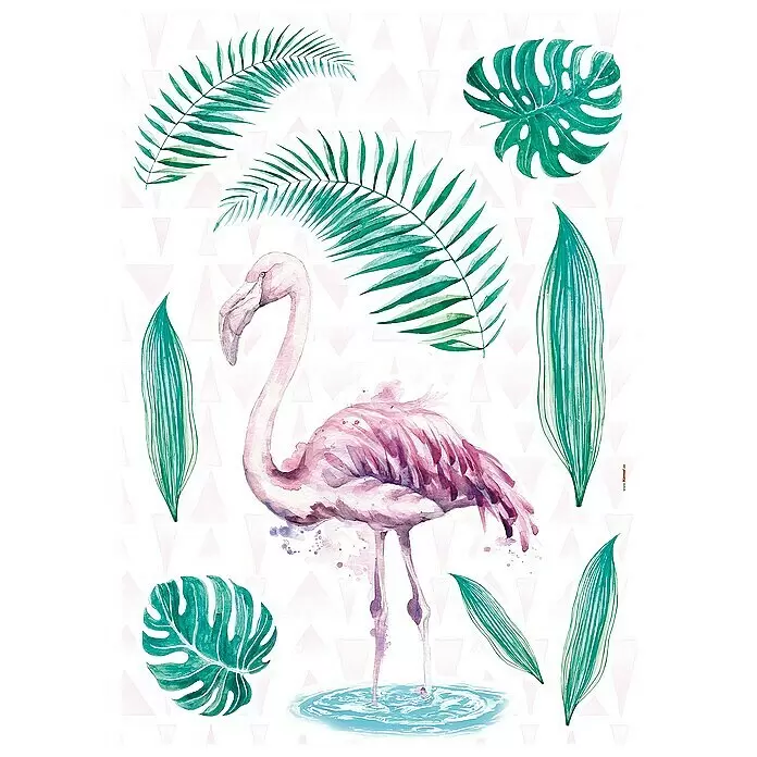 Komar Dekosticker Flamingo - 9 -tlg., 70 x 50 cm - Detailaufnahme