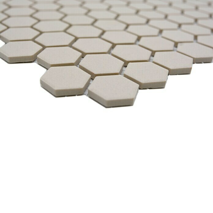 Mosaikfliese Hexagon Uni CU HX020 (26 x 30 cm, Beige, Matt)