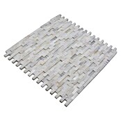 Mosaikfliese Brick Splitface XNC 3D11 (30,5 x 30,5 cm, Weiß, Matt)