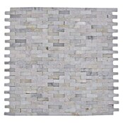 Mosaikfliese Brick Splitface XNC 3D11 (30,5 x 30,5 cm, Weiß, Matt)