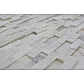 Mosaikfliese Brick Splitface XNC 3D11 (30,5 x 30,5 cm, Weiß, Matt)