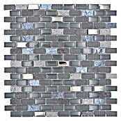 Mosaikfliese Brick Crystal Mix XCM B142 (30 x 28,5 cm, Grau, Glänzend)