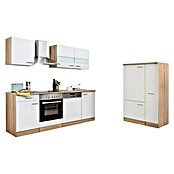 Respekta Composición de cocina (Ancho: 310 cm, Con dispositivos eléctricos, Blanco)